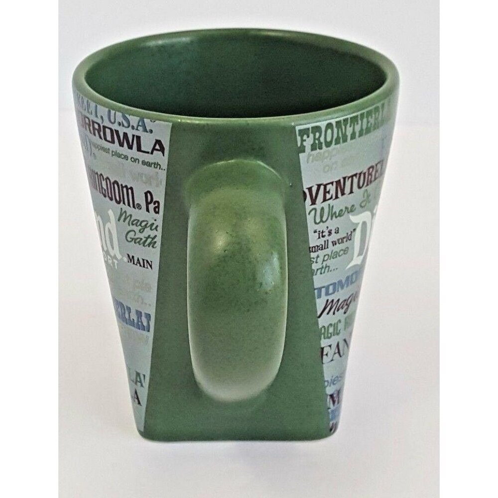 Disneyland Disney Lands Mug Green Squared Hidden Mickey Where It All Started - Picture 4 of 13